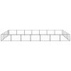 Dog Kennel Black 376.7 ft² Steel