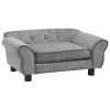 Dog Sofa Gray 28.3"x17.7"x11.8" Plush